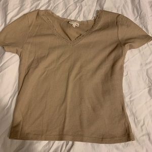 Tan shirt